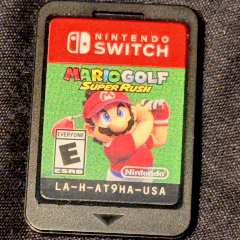 Mario Golf Super Rush Nintendo Switch Game Cartridge Rated E For Everyone Used.
